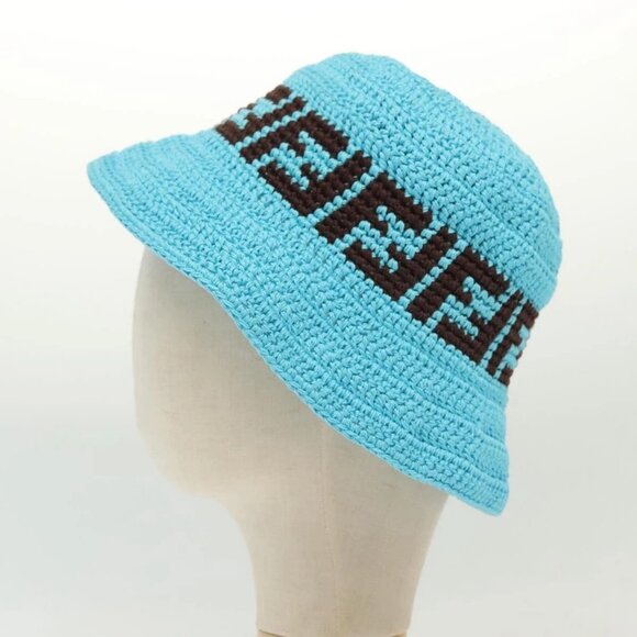FENDI Zucca Canvas Hat Cotton Blue Auth yk19421M - Picture 4 of 13